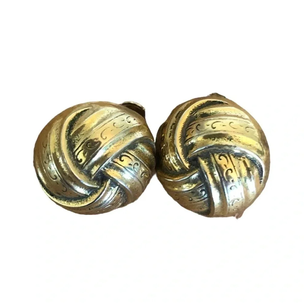 Vintage gold clip Ons